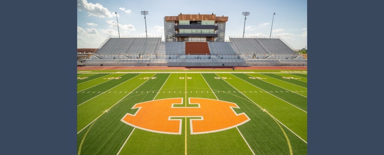 football field at Hutto ISD Memorial Stadium in Hutto, TX